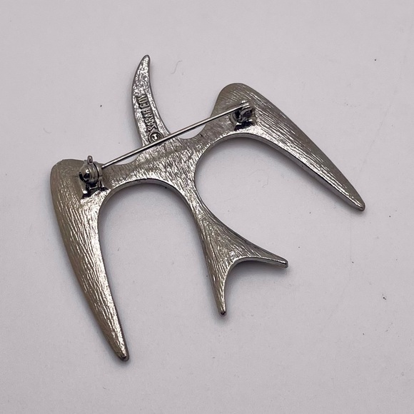 Vintage 1974 Sarah Coventry Silver Tone Mr Seagull Brooch - Picture 8 of 9